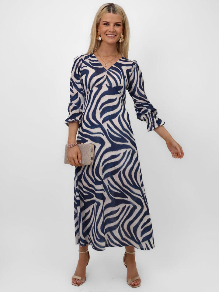 Kate & Pippa Streasa Dress In Navy-Nicola Ross