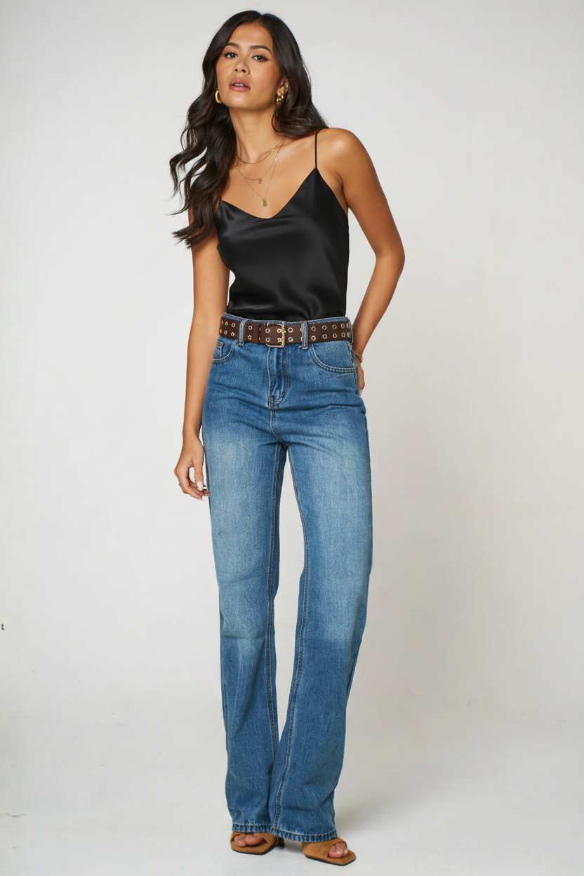 Kate & Pippa Sylvie Cami In Black-Nicola Ross