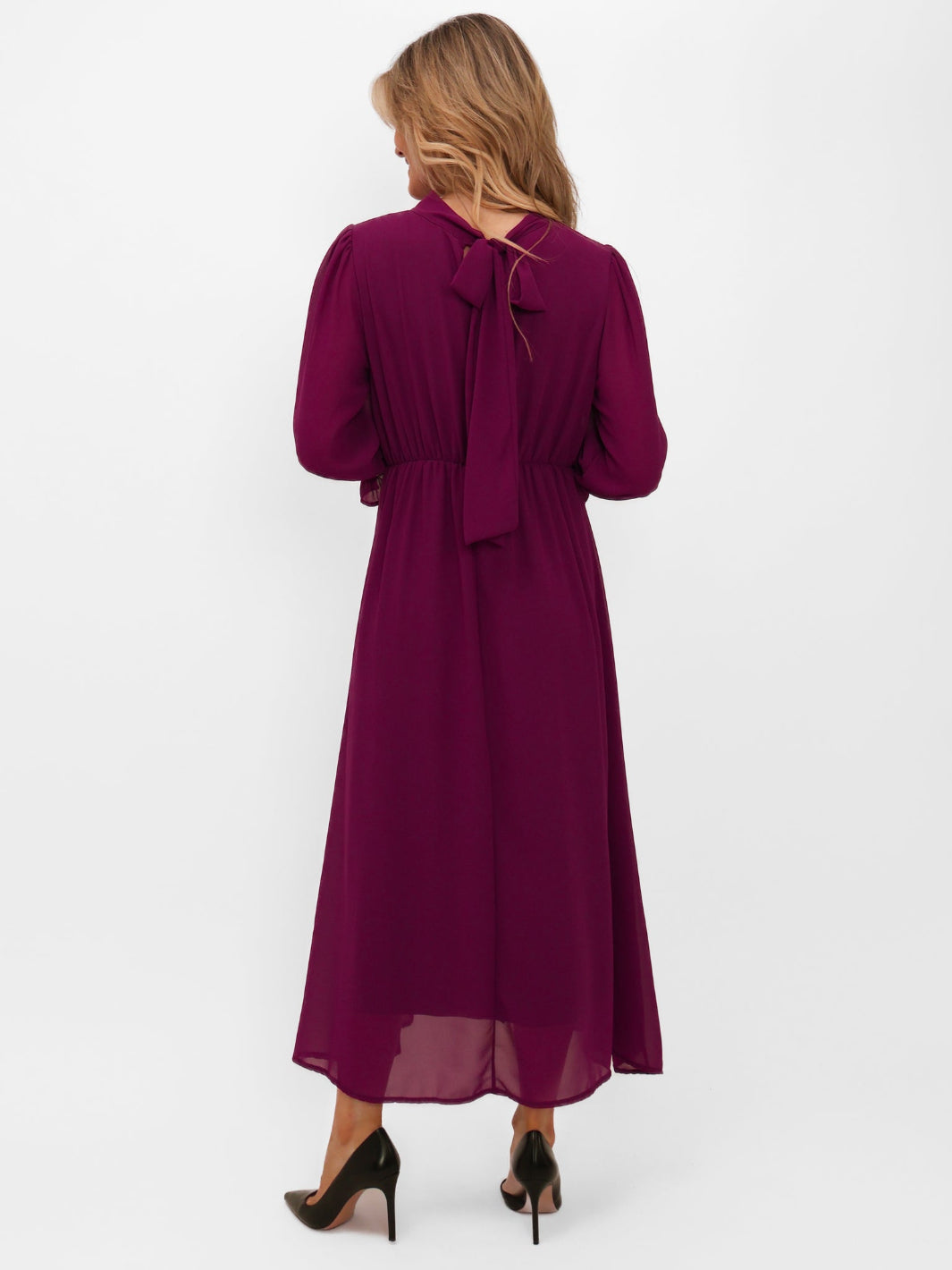 Kate & Pippa Tilly Midi Dress In Plum-Nicola Ross