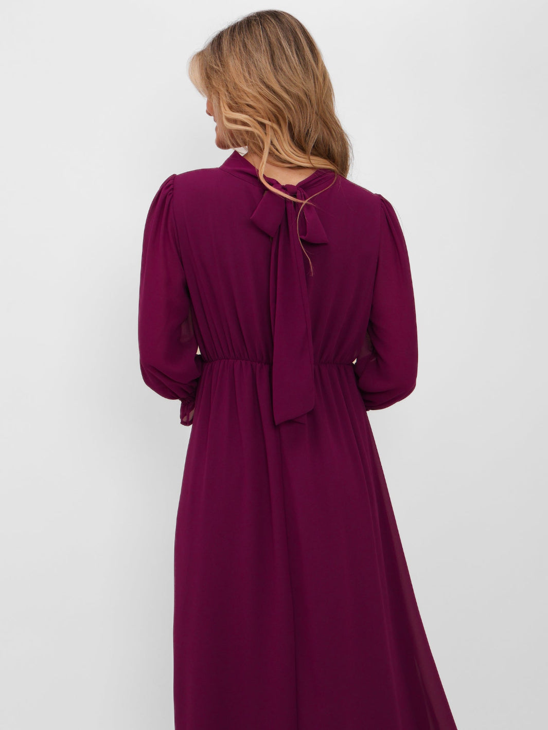 Kate & Pippa Tilly Midi Dress In Plum-Nicola Ross