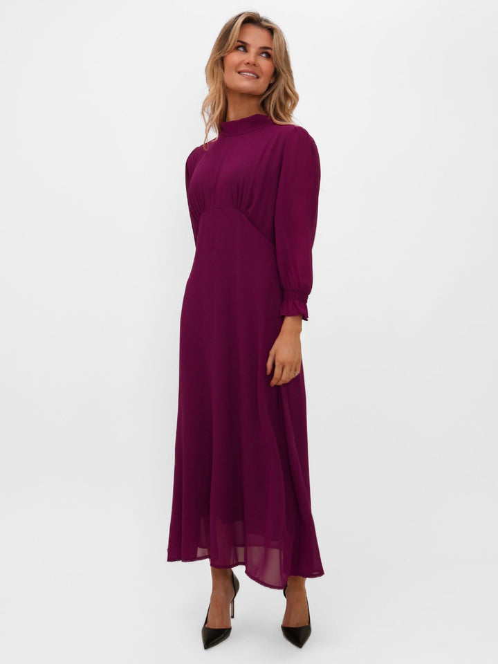 Kate & Pippa Tilly Midi Dress In Plum-Nicola Ross