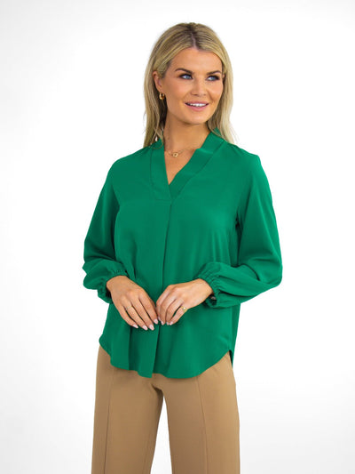 Kate & Pippa Torino Blouse In Green-Nicola Ross