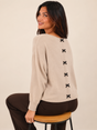 Kate & Pippa Venice Bow Knit In Sand-Nicola Ross