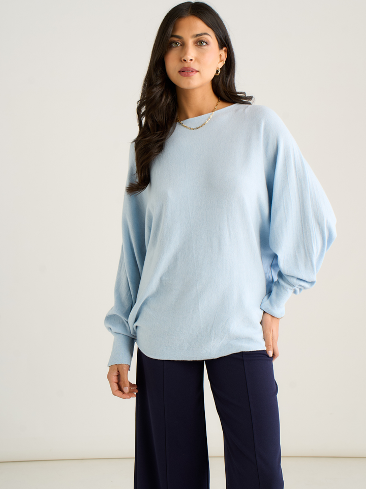 Kate & Pippa Venice Knit in Light Blue-Nicola Ross