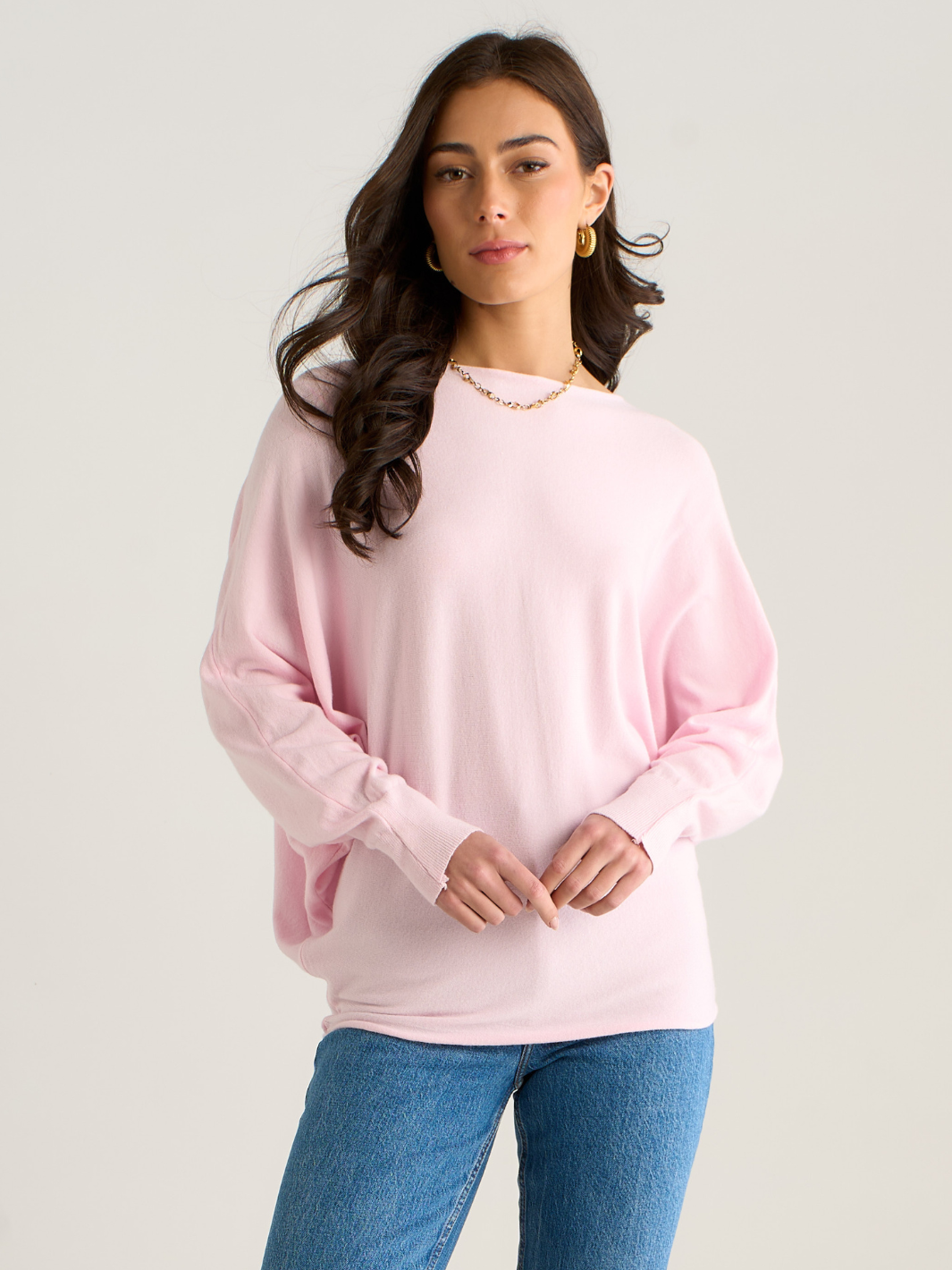 Kate & Pippa Venice Knit in Pastel Pink-Nicola Ross
