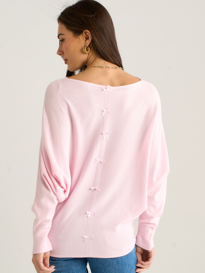 Kate & Pippa Venice Knit in Pastel Pink-Nicola Ross