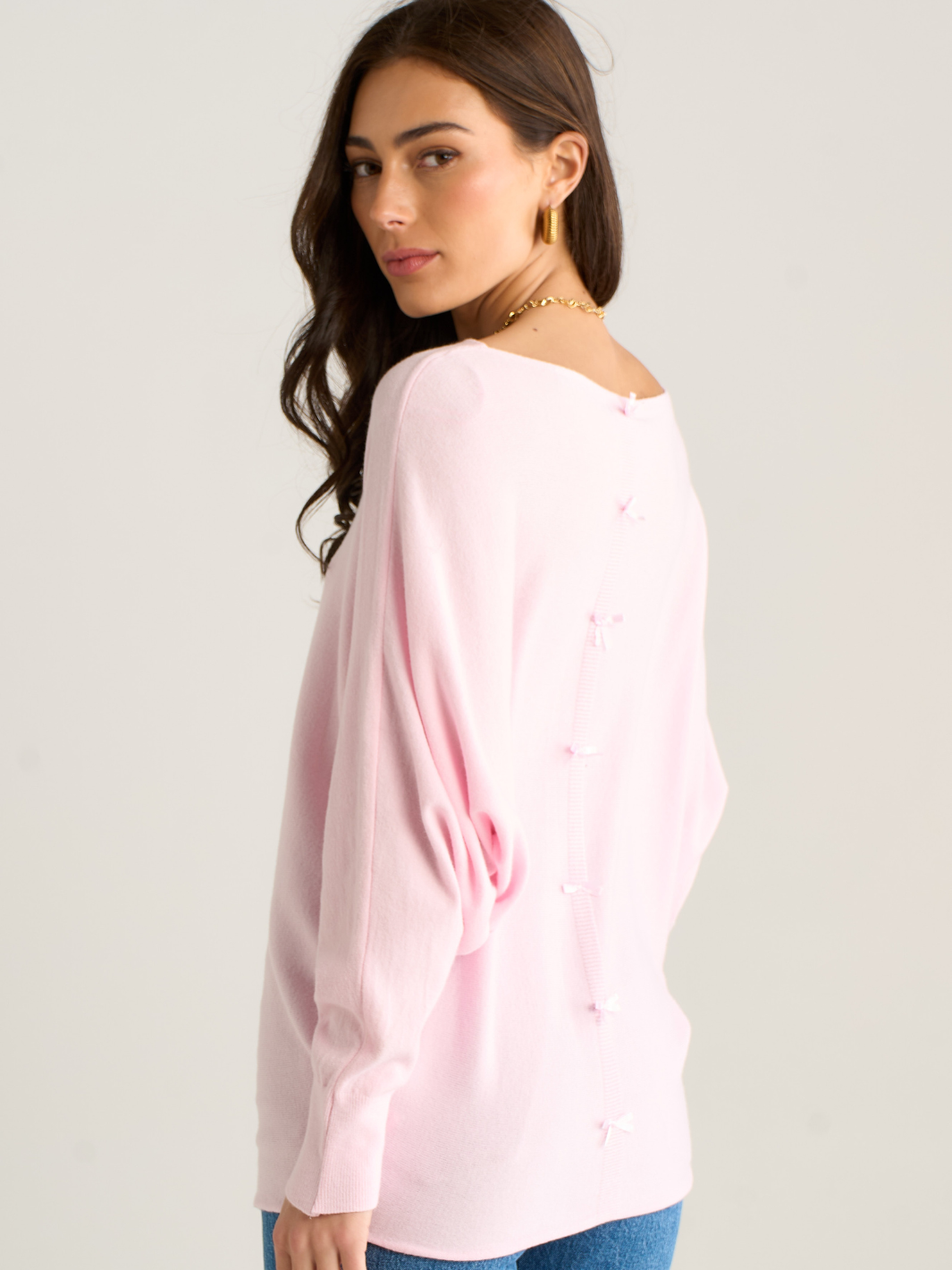 Kate & Pippa Venice Knit in Pastel Pink-Nicola Ross
