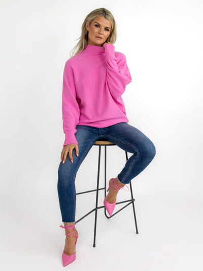 Kate & Pippa Verona Knit Jumper In Candy Pink-Nicola Ross