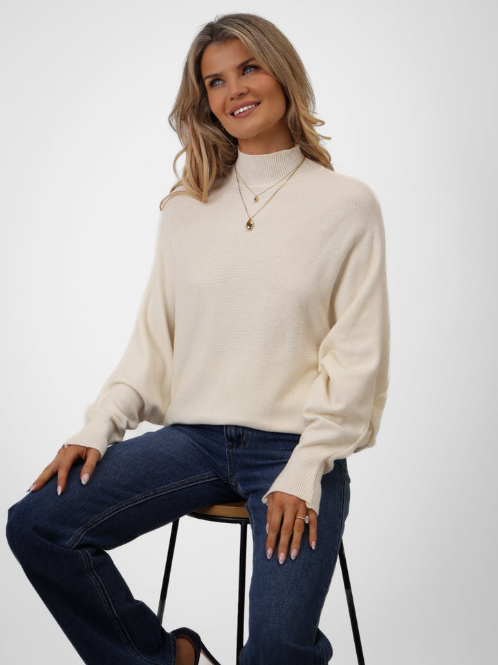 Kate & Pippa Verona Knit Jumper In Cream-Nicola Ross