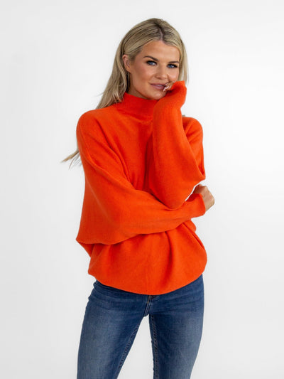 Kate & Pippa Verona Knit Jumper In Orange-Nicola Ross