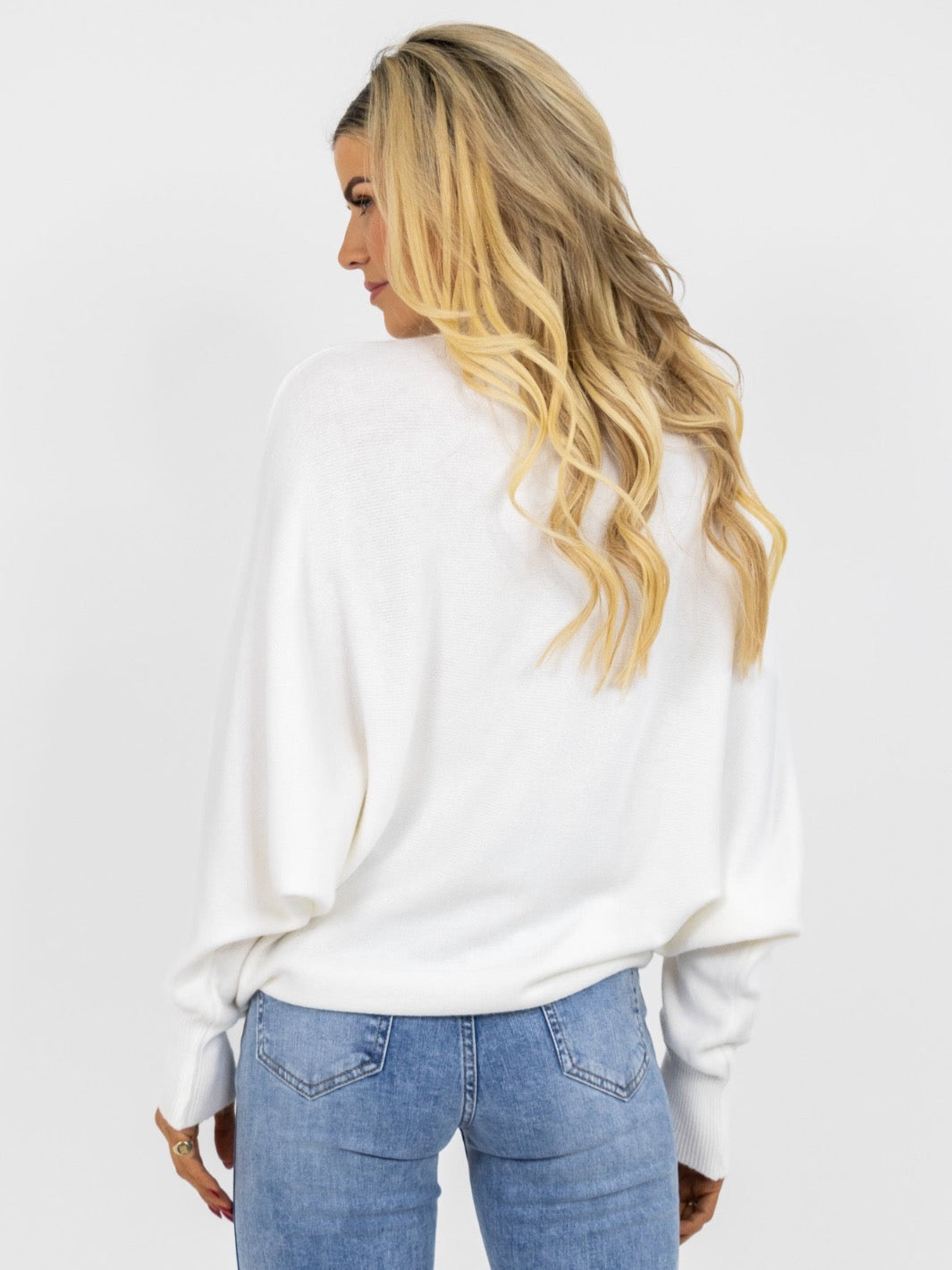 Kate & Pippa Verona Knit Jumper In White-Nicola Ross