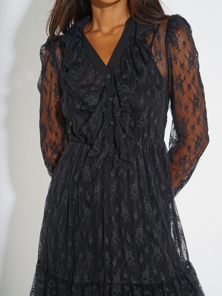 Kate & Pippa Vicky Mini Dress In Black-Nicola Ross