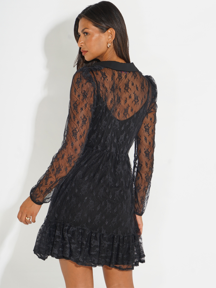 Kate & Pippa Vicky Mini Dress In Black-Nicola Ross