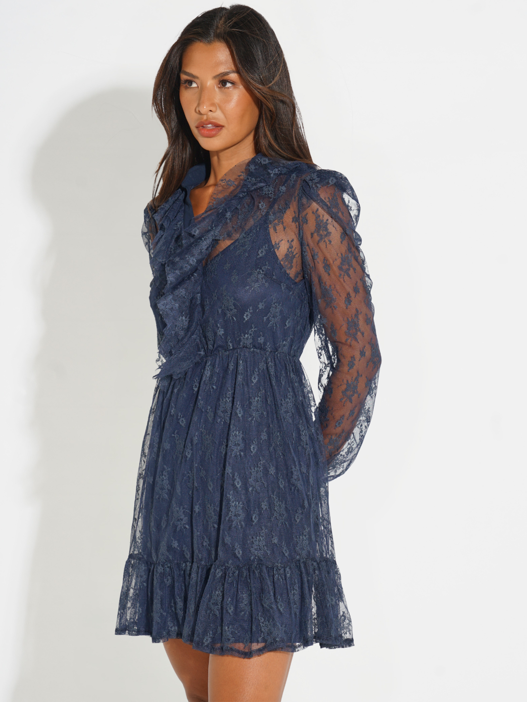 Kate & Pippa Vicky Mini Dress In Navy-Nicola Ross