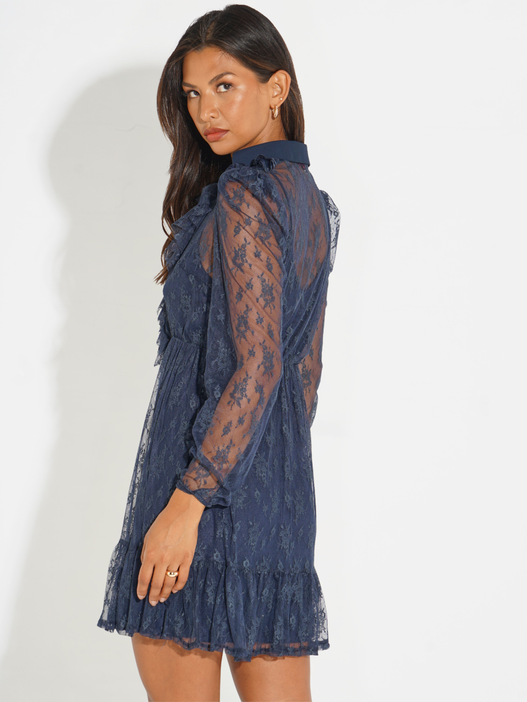 Kate & Pippa Vicky Mini Dress In Navy-Nicola Ross