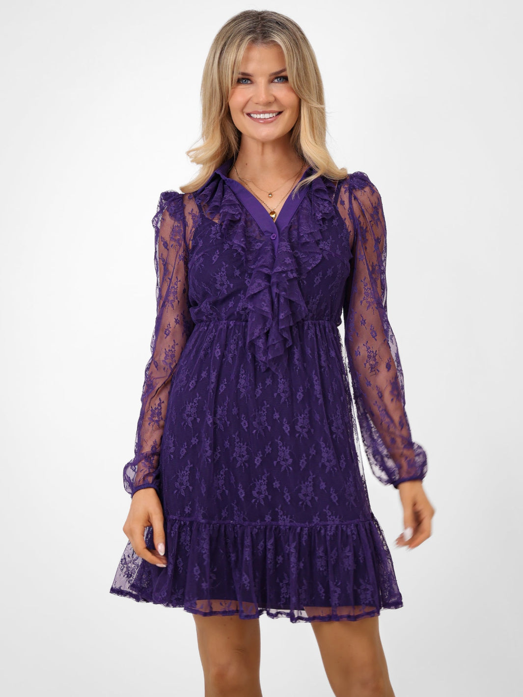 Kate & Pippa Vicky Mini Dress In Purple-Nicola Ross