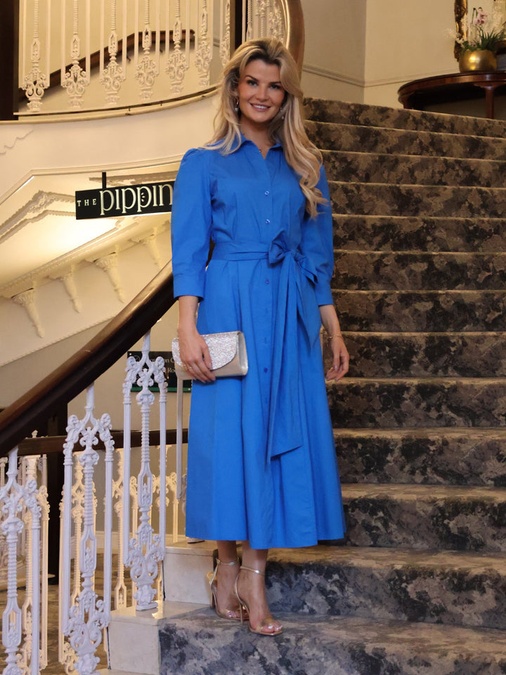 Kate & Pippa Victoria Maxi Dress In Blue-Nicola Ross