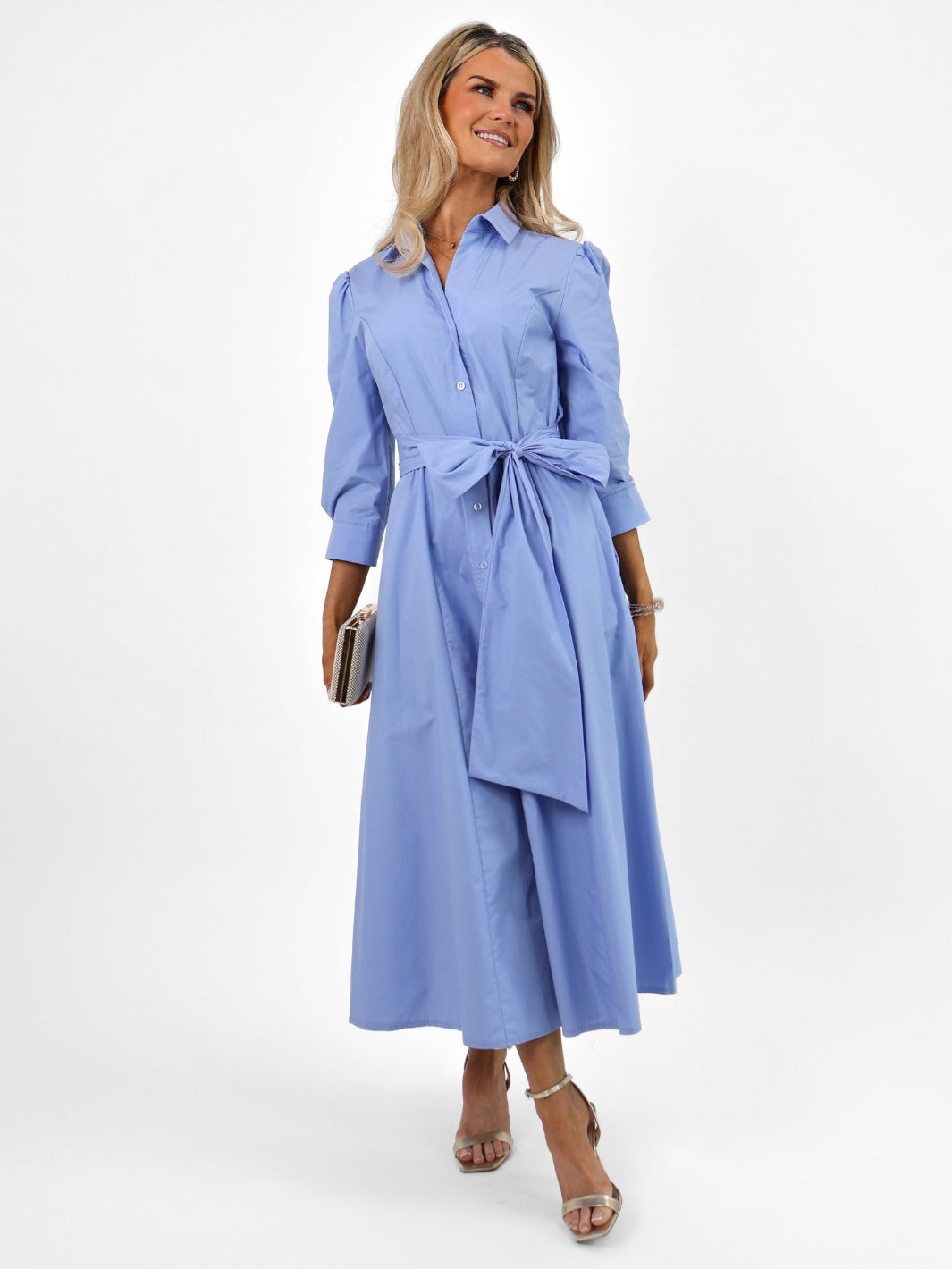 Kate & Pippa Victoria Maxi Dress In Light Blue-Nicola Ross