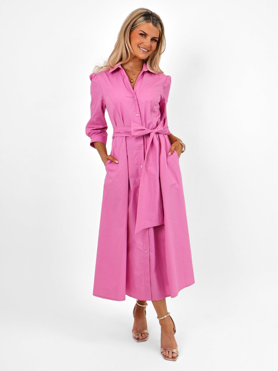 Kate & Pippa Victoria Maxi Dress In Light Pink-Nicola Ross