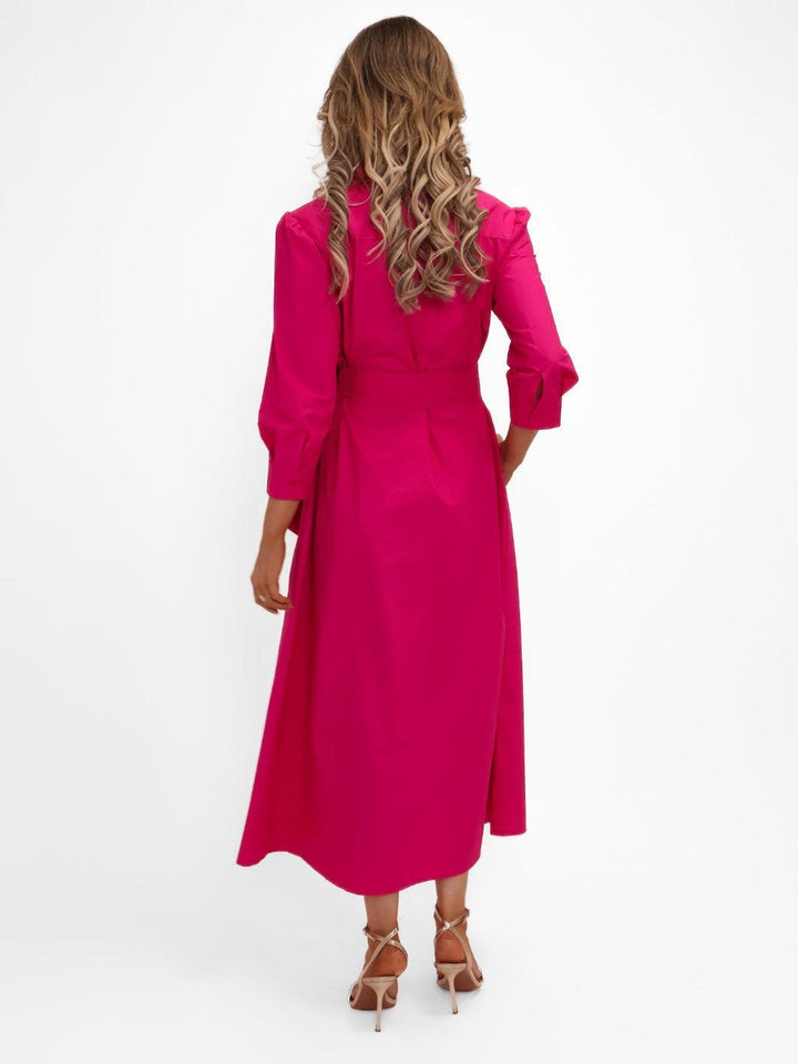 Kate & Pippa Victoria Midi Dress In Cerise Pink-Nicola Ross