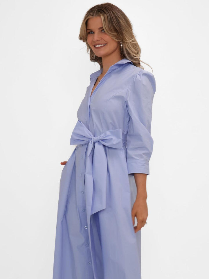 Kate & Pippa Victoria Midi Dress In Light Blue-Nicola Ross