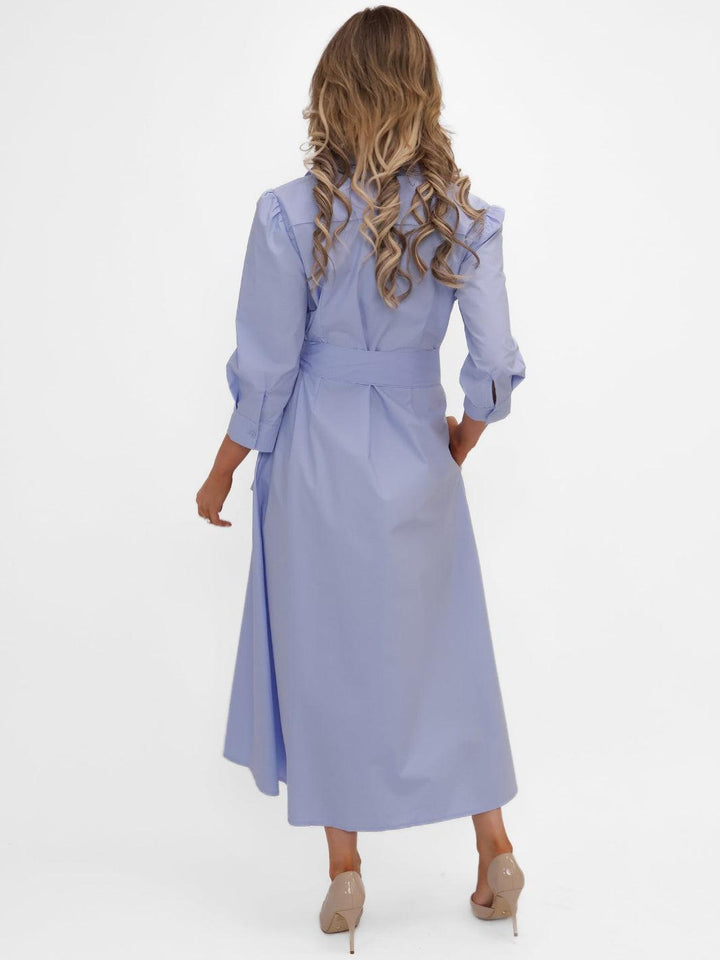 Kate & Pippa Victoria Midi Dress In Light Blue-Nicola Ross