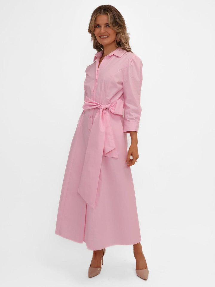 Kate & Pippa Victoria Midi Dress In Light Pink-Nicola Ross
