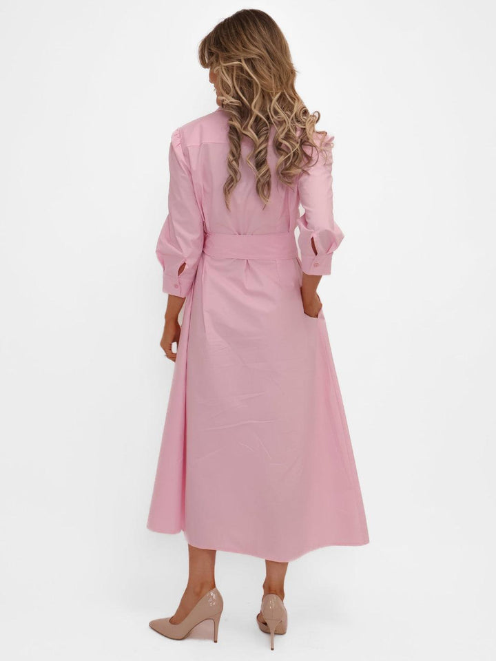 Kate & Pippa Victoria Midi Dress In Light Pink-Nicola Ross