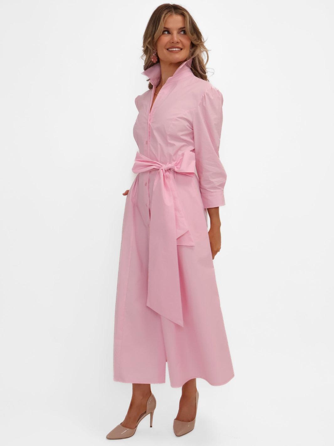 Kate & Pippa Victoria Midi Dress In Light Pink-Nicola Ross
