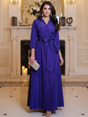 Kate & Pippa Victoria Taffeta Maxi Dress In Purple-Nicola Ross