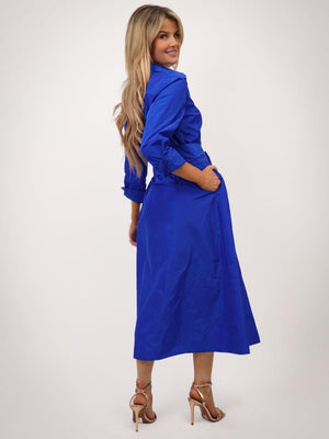 Kate & Pippa Victoria Midi Dress In Royal Blue-Nicola Ross