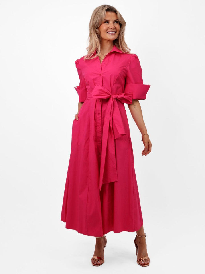 Kate & Pippa Whitney Maxi Dress In Cerise Pink-Nicola Ross