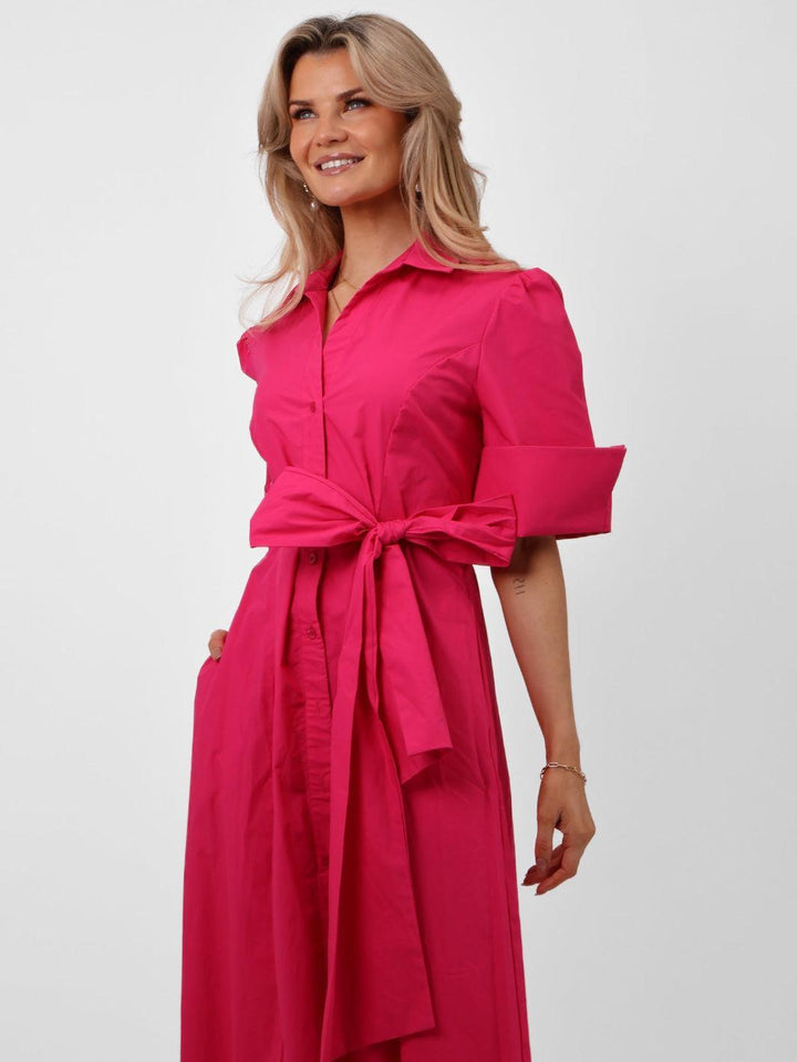 Kate & Pippa Whitney Maxi Dress In Cerise Pink-Nicola Ross