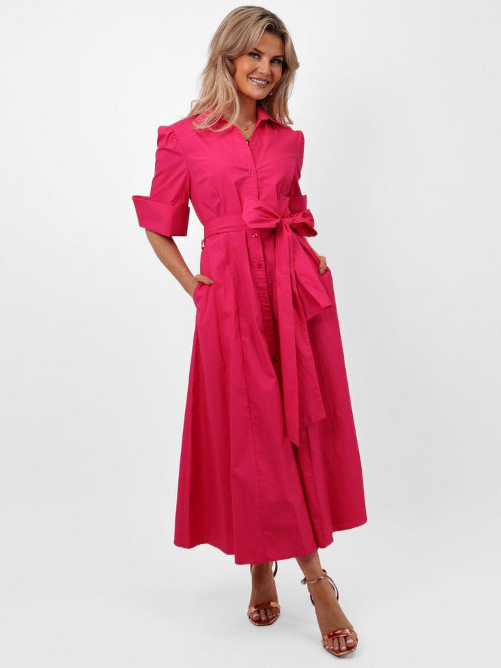 Kate & Pippa Whitney Maxi Dress In Cerise Pink-Nicola Ross