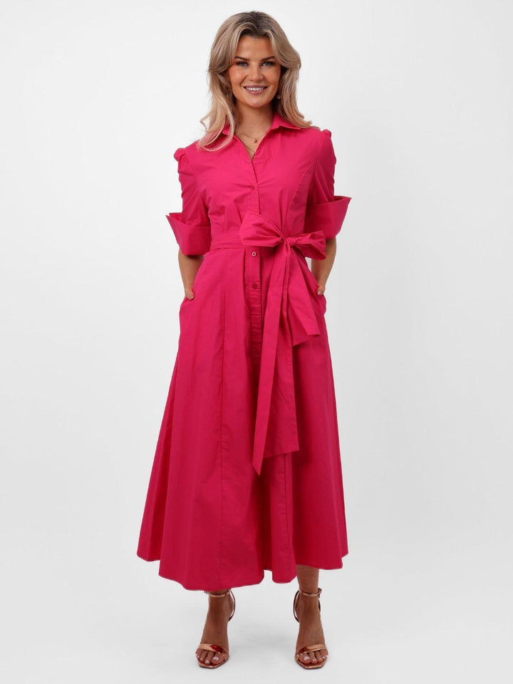 Kate & Pippa Whitney Maxi Dress In Cerise Pink-Nicola Ross