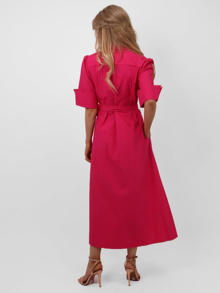 Kate & Pippa Whitney Maxi Dress In Cerise Pink-Nicola Ross