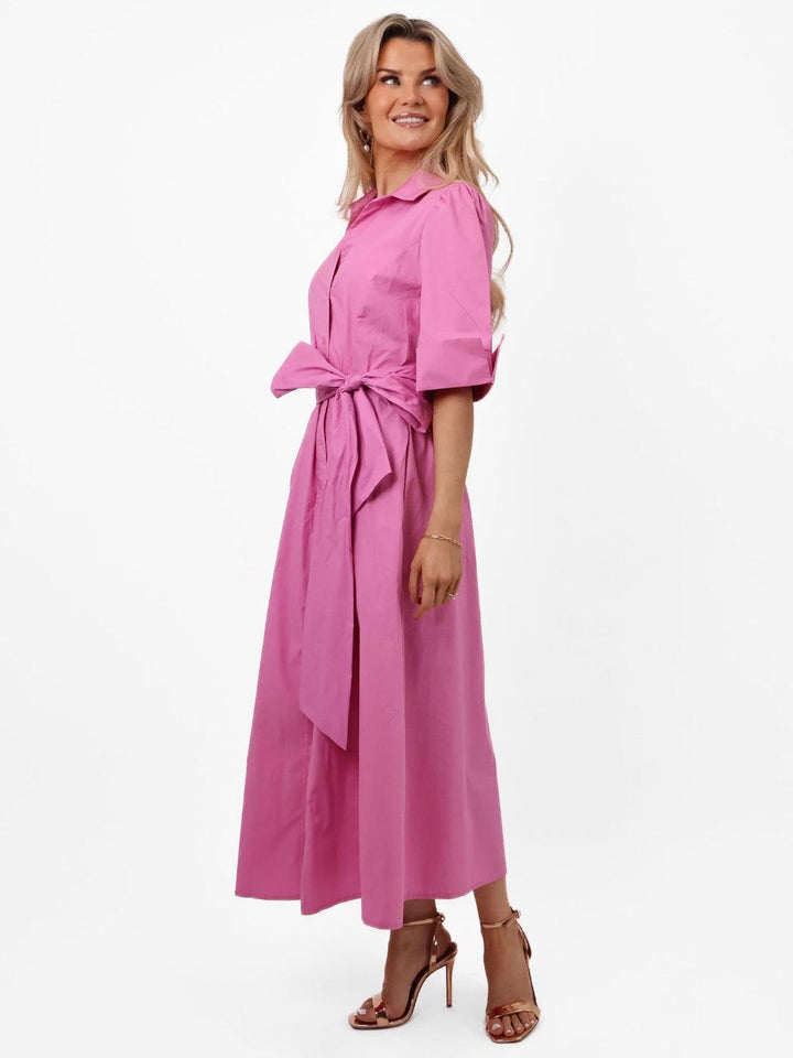 Kate & Pippa Whitney Maxi Dress In Light Pink-Nicola Ross