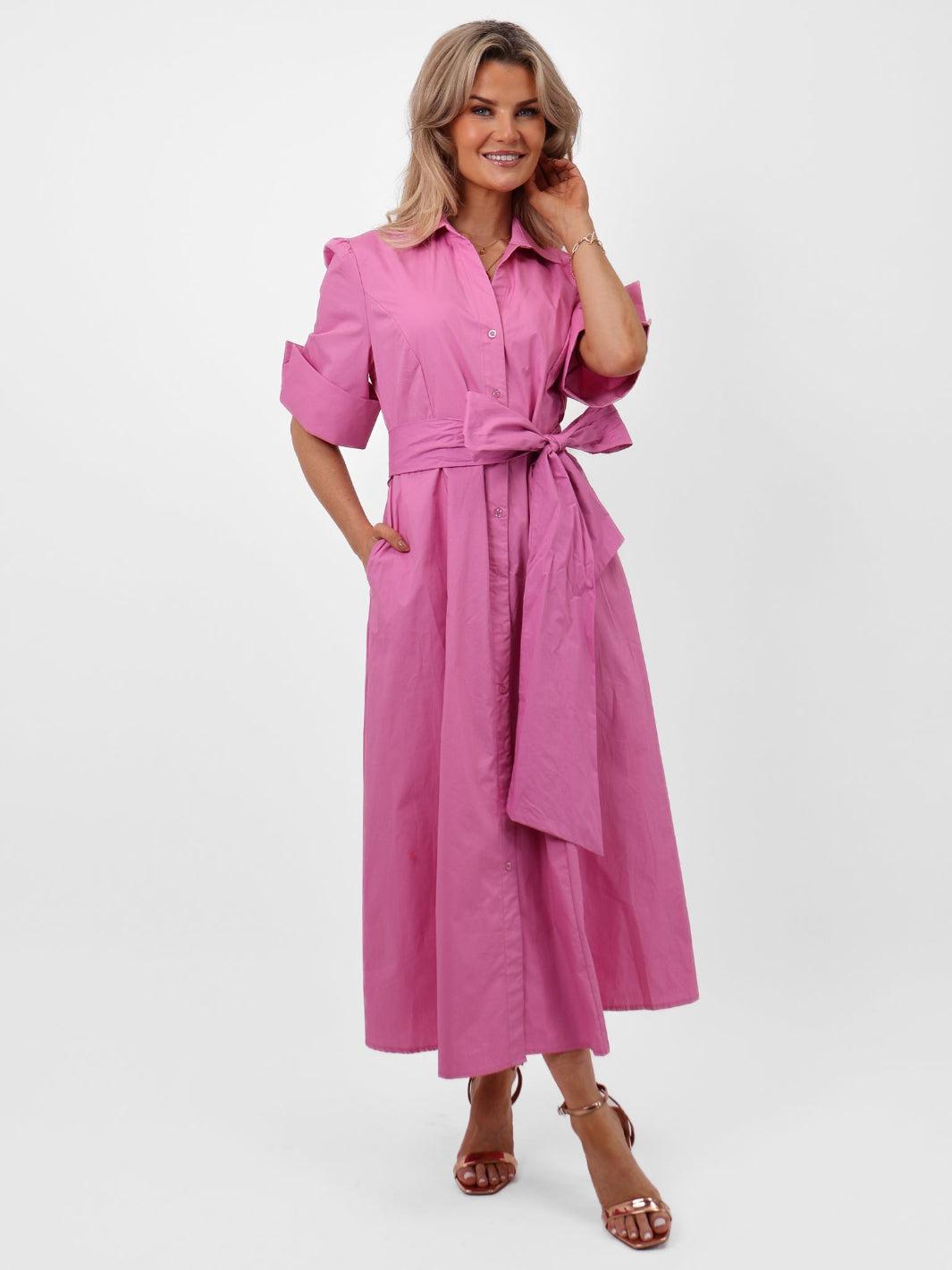 Kate & Pippa Whitney Maxi Dress In Light Pink-Nicola Ross