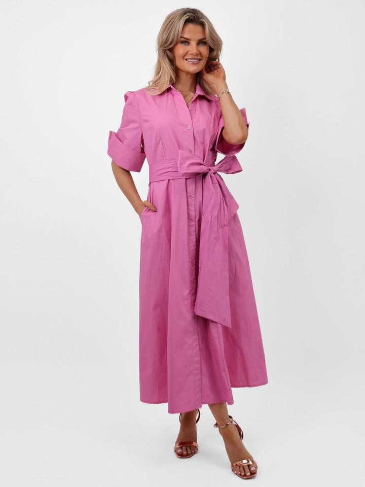 Kate & Pippa Whitney Maxi Dress In Light Pink-Nicola Ross