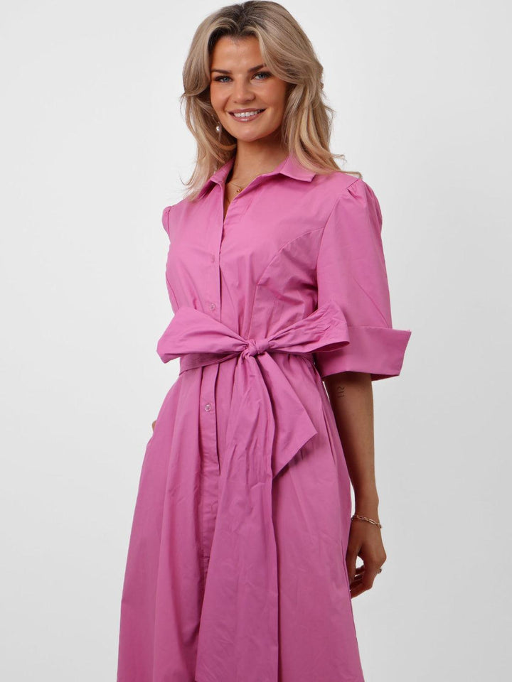 Kate & Pippa Whitney Maxi Dress In Light Pink-Nicola Ross