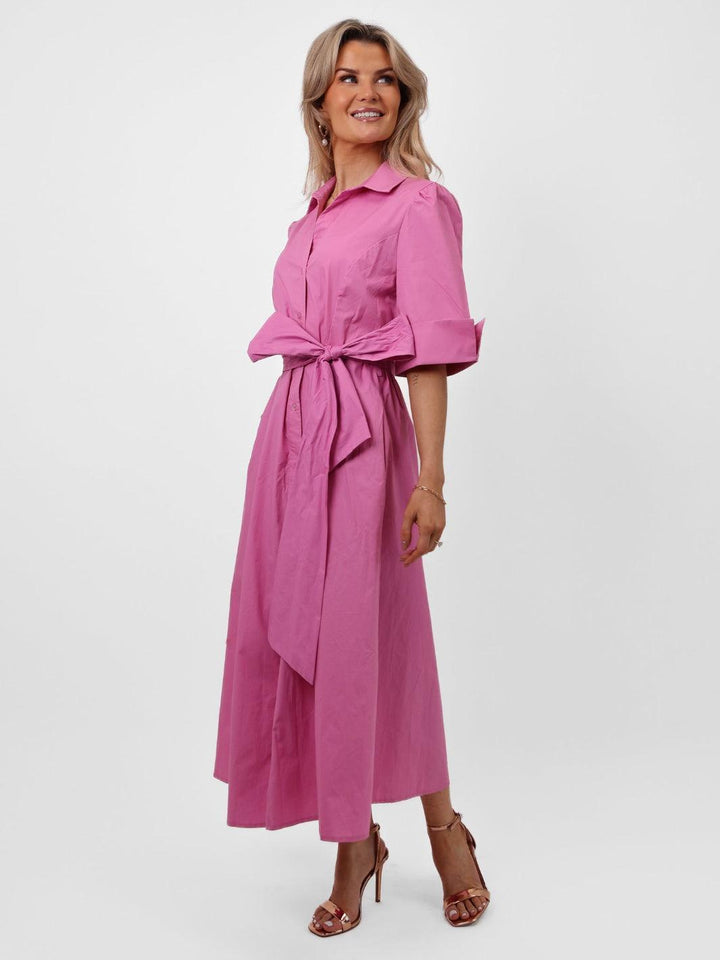 Kate & Pippa Whitney Maxi Dress In Light Pink-Nicola Ross