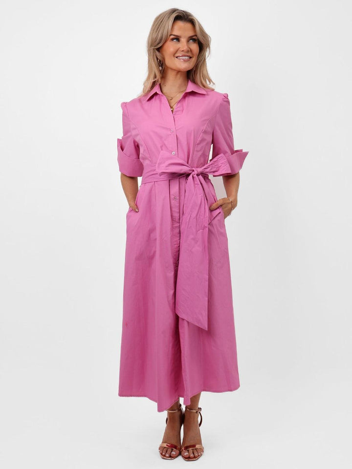 Kate & Pippa Whitney Maxi Dress In Light Pink-Nicola Ross