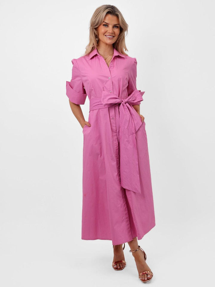 Kate & Pippa Whitney Maxi Dress In Light Pink-Nicola Ross