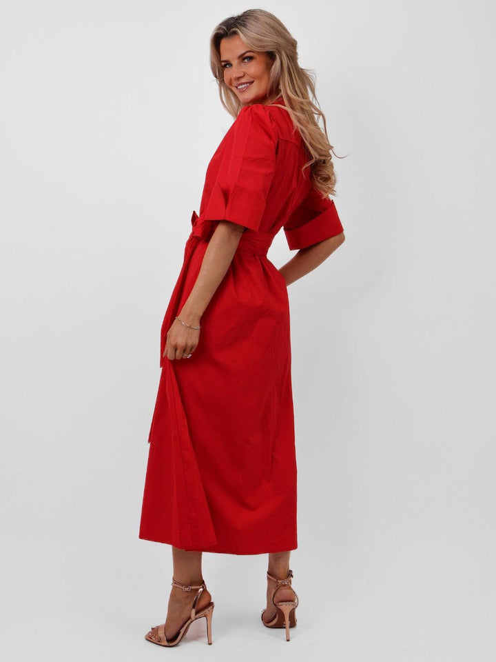 Kate & Pippa Whitney Maxi Dress In Red-Nicola Ross