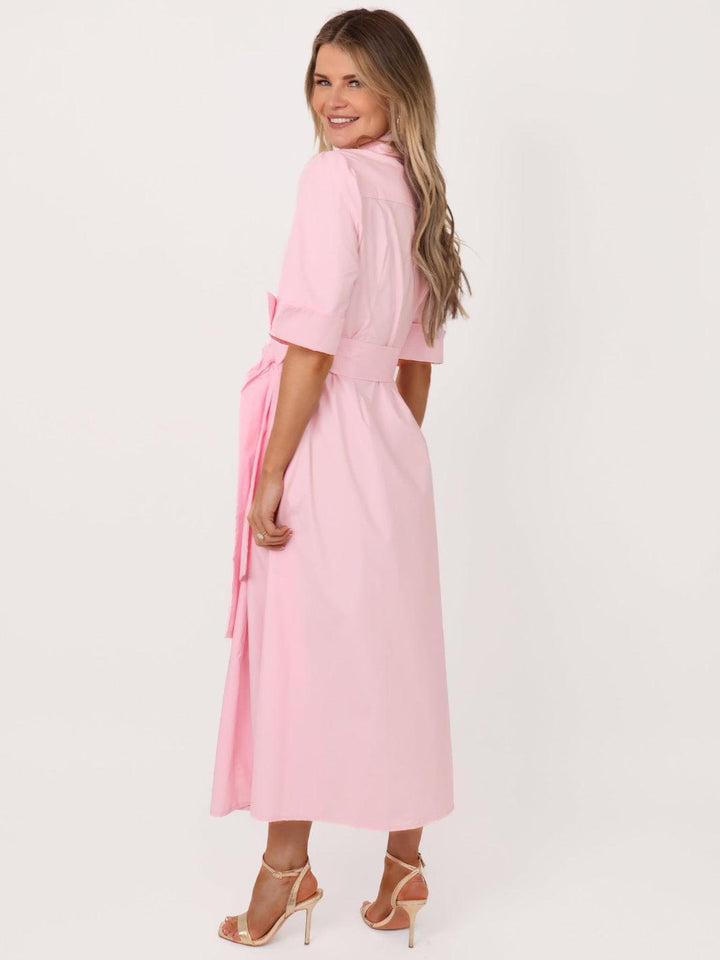 Kate & Pippa Whitney Midi Dress In Light Pink-Nicola Ross