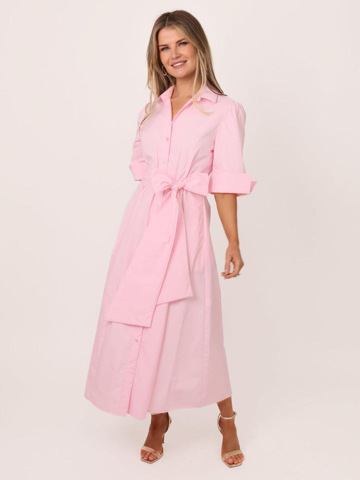 Kate & Pippa Whitney Midi Dress In Light Pink-Nicola Ross