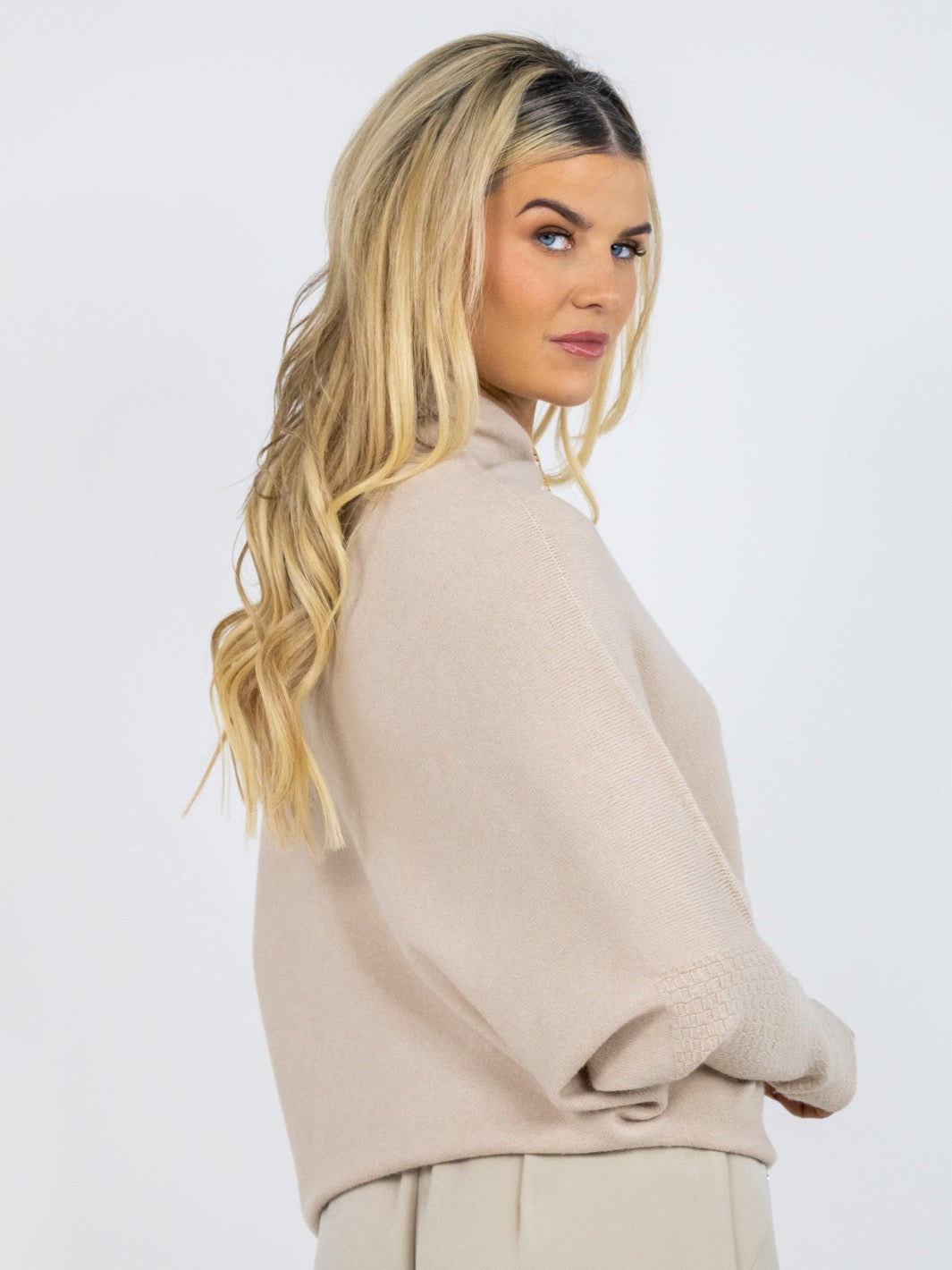 Kate & Pippa Windsor Knit Jumper In Sand-Nicola Ross