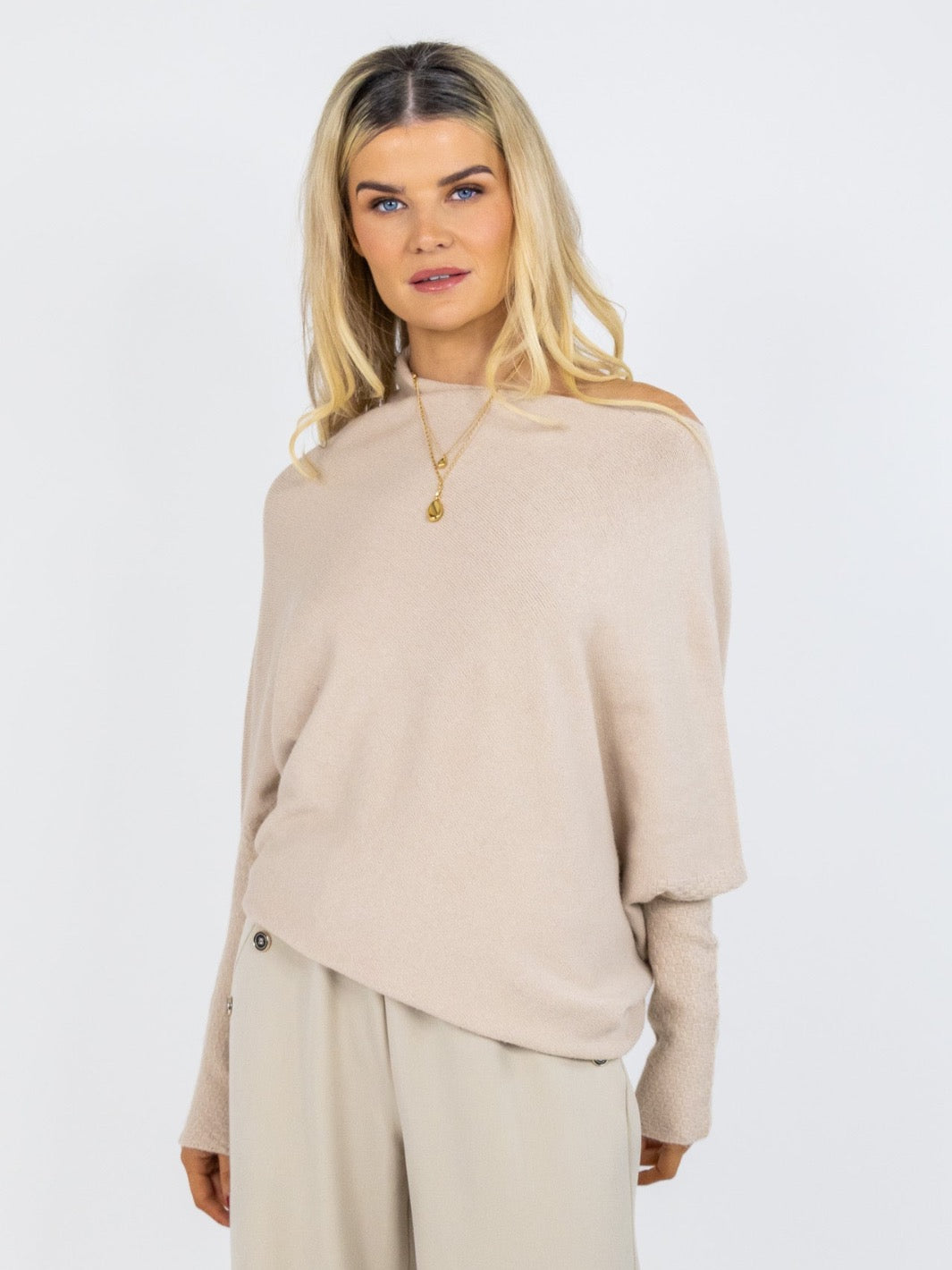 Kate & Pippa Windsor Knit Jumper In Sand-Nicola Ross