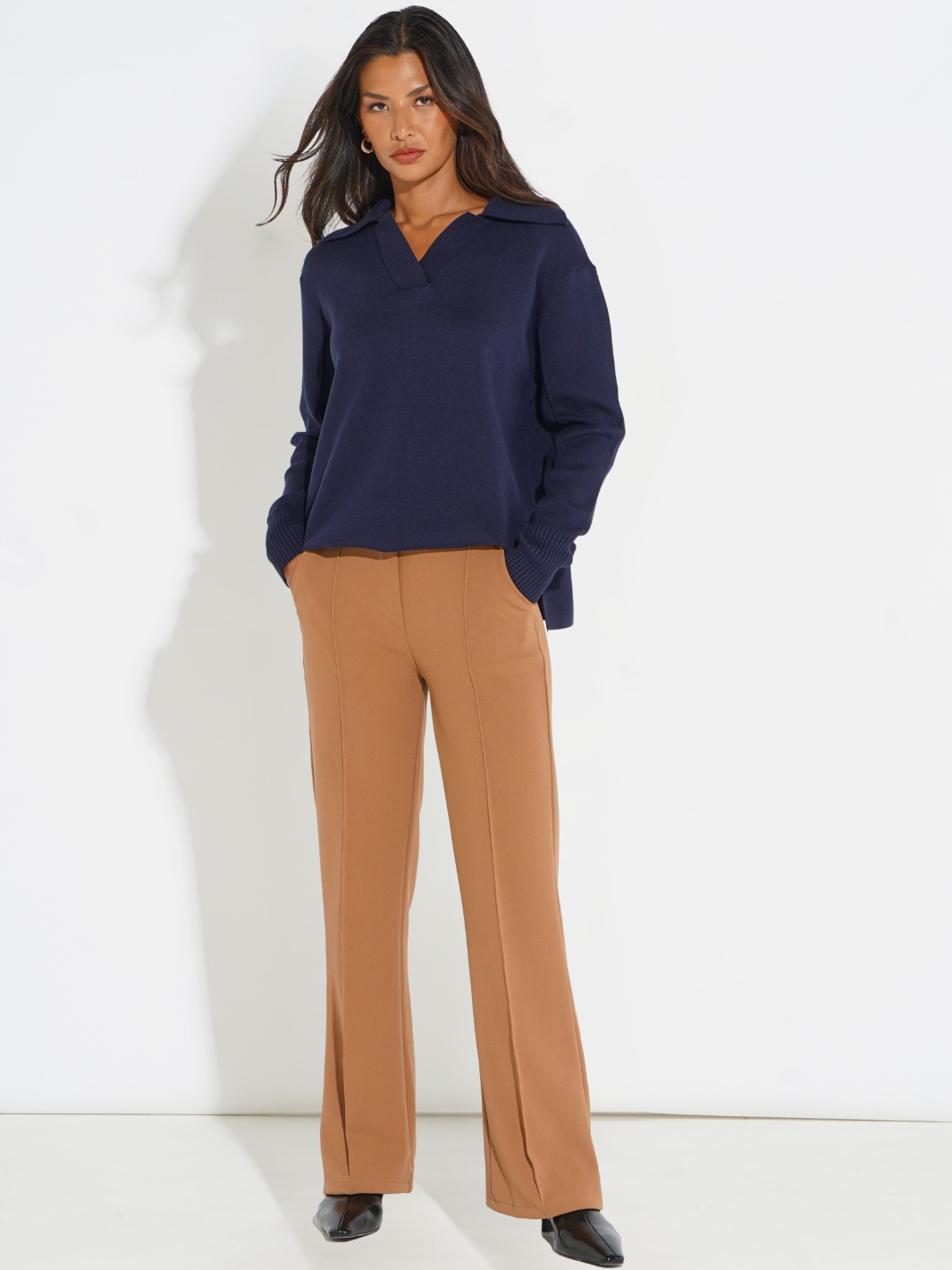 Kate & Pippa Yale Trousers In Camel-Nicola Ross