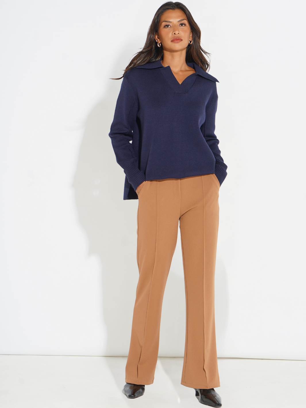 Kate & Pippa Yale Trousers In Camel-Nicola Ross